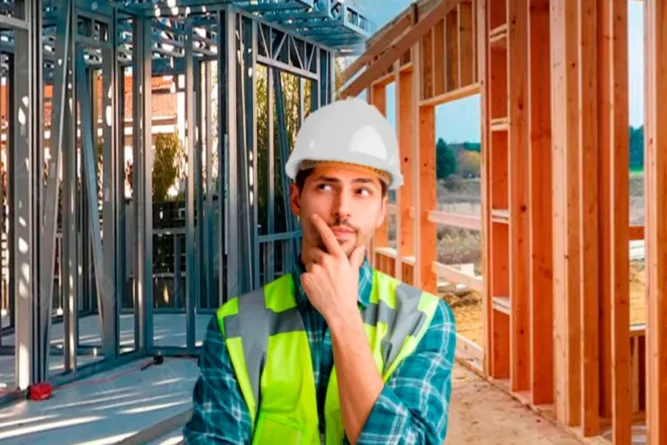 Imagen de un ingeniero con steel framing y wood framing de un blog termosteel