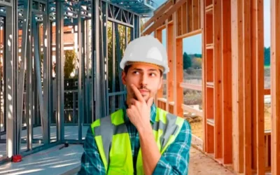 Imagen de un ingeniero con steel framing y wood framing de blog termosteel